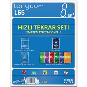 8. Sınıf LGS Hızlı Tekrar Seti Matematik Takviyeli - Tonguç Akademi Yayınları