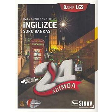 8. Sınıf LGS İngilizce 24 Adımda Özel Konu Anlatımlı Soru Bankası Sınav Yayınları