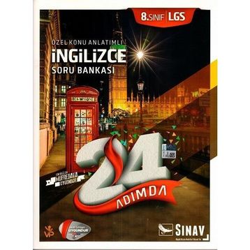 8. Sınıf LGS İngilizce 24 Adımda Özel Konu Anlatımlı Soru Bankası Sınav Yayınları