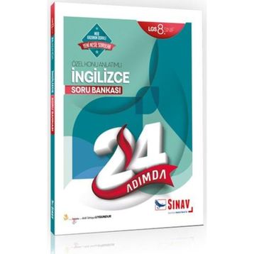 8. Sınıf LGS İngilizce 24 Adımda Özel Konu Anlatımlı Soru Bankası Sınav Yayınları