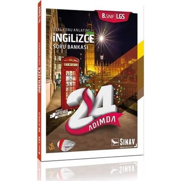 8. Sınıf LGS İngilizce 24 Adımda Özel Konu Anlatımlı Soru Bankası Sınav Yayınları