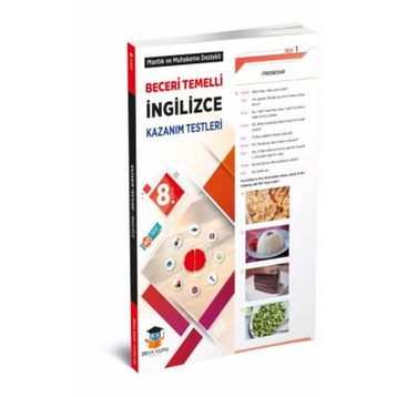 8. Sınıf LGS İngilizce Beceri Temelli Kazanım Testleri Zeka Küpü Yayınları