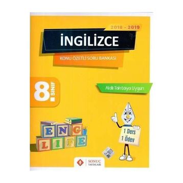 8. Sınıf LGS İngilizce Konu Özetli Soru Bankası Sonuç Yayınları
