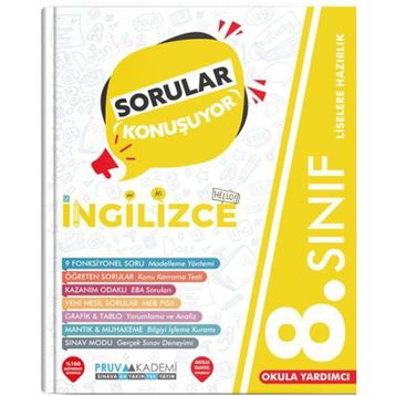 8. Sınıf LGS İngilizce Sorular Konuşuyor Soru Bankası-Pruva Yayınları