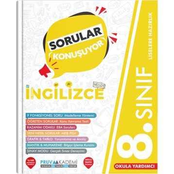 8. Sınıf LGS İngilizce Sorular Konuşuyor Soru Bankası-Pruva Yayınları