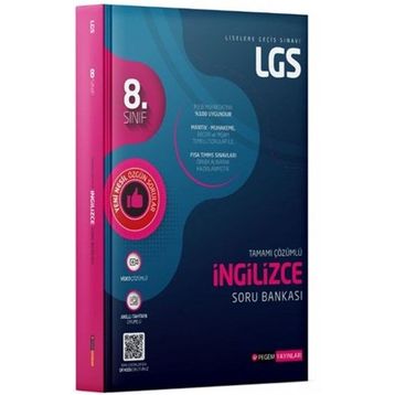 8. Sınıf LGS İngilizce Tamamı Çözümlü Soru Bankası-Pegem Yayınları