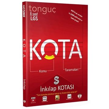 8. Sınıf LGS Kota Konu Taramaları İnkılap Tarihi Kotası Tonguç Akademi Yayınları