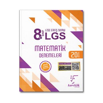 8. Sınıf LGS Matematik 20'li Deneme Sınavı - Karekök Yayınları