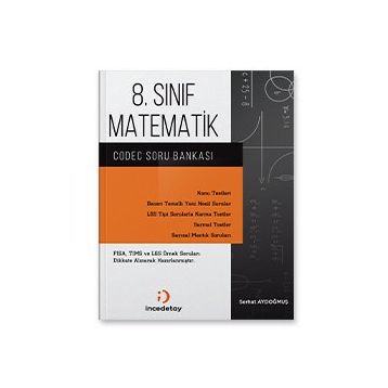 8. Sınıf LGS Matematik Codec Soru Bankası İncedetay Yayıncılık