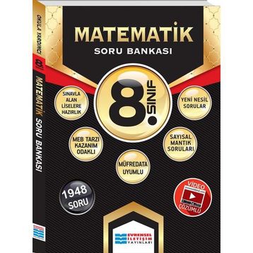 8.Sınıf Lgs Matematik Video Çözümlü Soru Bankası Evrensel İletişim Yayınları