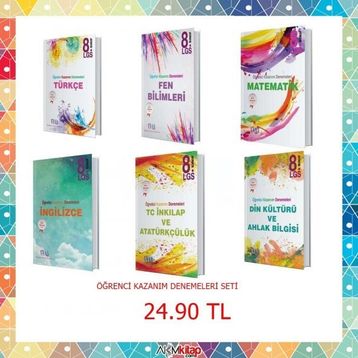 8. Sınıf LGS Öğretici Kazanım Denemeleri 6 lı Set Süreç Yayın Dağıtım