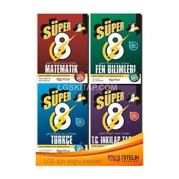 8.Sınıf LGS Süper 4'lü Soru Bankası Seti Nitelik Yayınları
