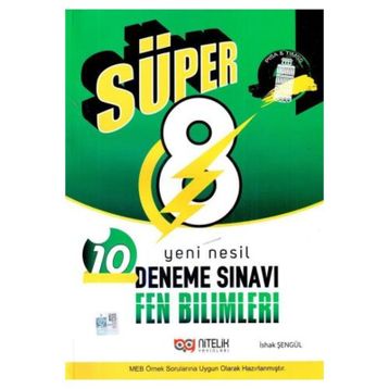 8. Sınıf LGS Süper Fen Bilimleri Yeni Nesil 10 Deneme Sınavı-Nitelik Yayınları