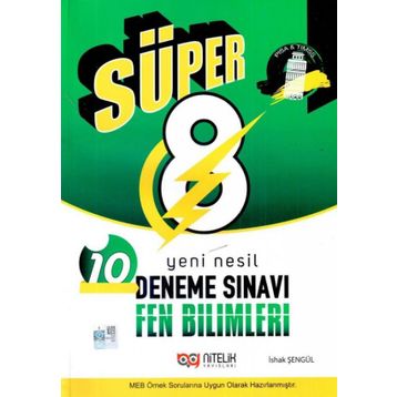 8. Sınıf LGS Süper Fen Bilimleri Yeni Nesil 10 Deneme Sınavı-Nitelik Yayınları