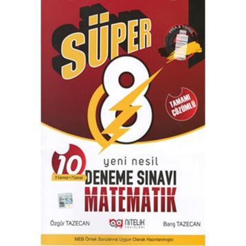 8. Sınıf Lgs Süper Matematik 10 Deneme-Nitelik Yayınları