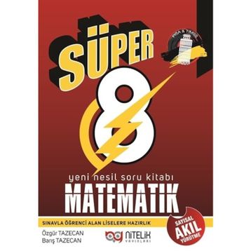 8.Sınıf LGS Süper Matematik Akıl Yürütme Soru Bankası Nitelik Yayınları