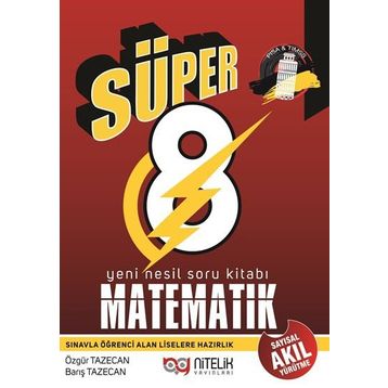 8.Sınıf LGS Süper Matematik Akıl Yürütme Soru Bankası Nitelik Yayınları