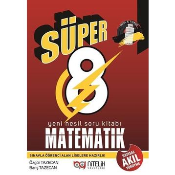 8.Sınıf LGS Süper Matematik Akıl Yürütme Soru Bankası Nitelik Yayınları