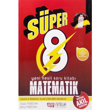 8.Sınıf LGS Süper Matematik Akıl Yürütme Soru Bankası Nitelik Yayınları