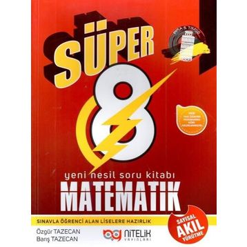 8.Sınıf LGS Süper Matematik Akıl Yürütme Soru Bankası Nitelik Yayınları