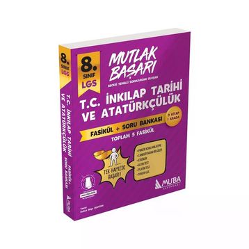 8. Sınıf LGS TC İnkılap Tatihi ve Atatürkçülük Mutlak Başarı Fasikül + Soru Bankası Muba Yayınları