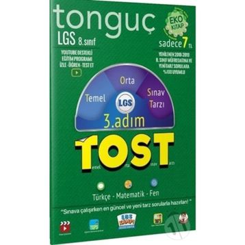 8. Sınıf LGS Tost 3. Adım Deneme Tonguç Akademi Yayınları