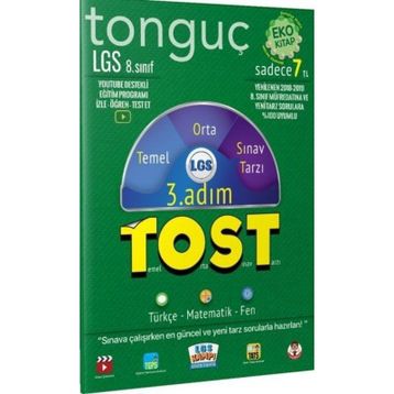 8. Sınıf LGS Tost 3. Adım Deneme Tonguç Akademi Yayınları