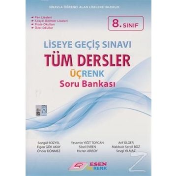 8. Sınıf LGS Tüm Dersler Üçrenk Soru Bankası Esen Yayınları