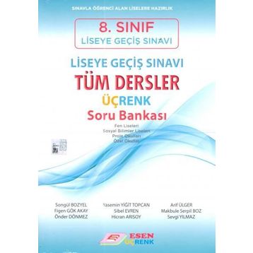 8. Sınıf LGS Tüm Dersler Üçrenk Soru Bankası Esen Yayınları