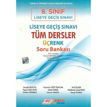 8. Sınıf LGS Tüm Dersler Üçrenk Soru Bankası Esen Yayınları