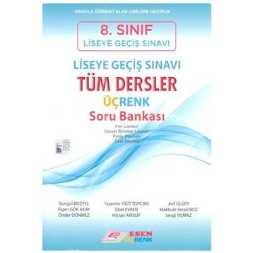8. Sınıf LGS Tüm Dersler Üçrenk Soru Bankası Esen Yayınları