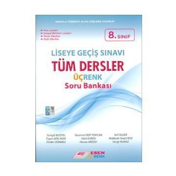 8. Sınıf LGS Tüm Dersler Üçrenk Soru Bankası Esen Yayınları