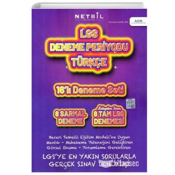 8. Sınıf LGS Türkçe Deneme Periyodu - Netbil Yayınları