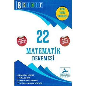 8. Sınıf Matematik 22 Denemesi Paraf Yayınları
