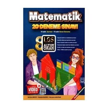 8. Sınıf Matematik Tamamı Video Çözümlü 20 Deneme-Altın Oran Yayınları