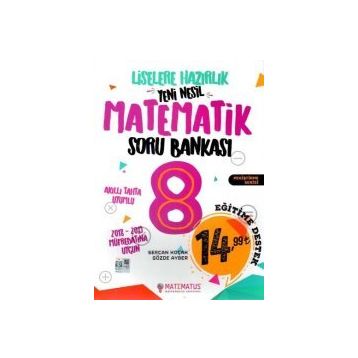 8. Sınıf Matematik Yeni Nesil Soru Bankası-Matematus Yayınları