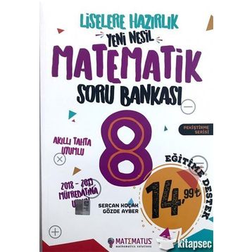 8. Sınıf Matematik Yeni Nesil Soru Bankası-Matematus Yayınları