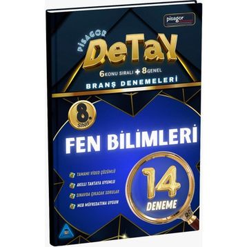 8.Sınıf Pisagor Detay 14'lü Fen Bilimleri Branş Denemesi Zeka Küpü Yayınları