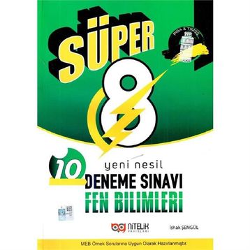 8. Sınıf Süper Fen Bilimleri Yeni Nesil Deneme Sınavı Nitelik Yayınları