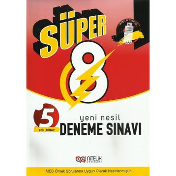 8. Sınıf Süper Yeni Nesil 5'li Deneme Sınavı - Nitelik Yayınları