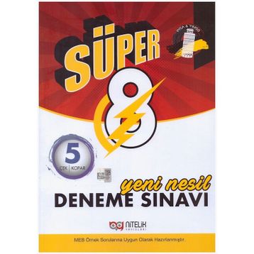 8. Sınıf Süper Yeni Nesil 5'li Deneme Sınavı - Nitelik Yayınları
