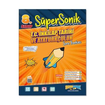 8. Sınıf Süpersonik T.C. İnkılap Tarihi ve Atatürkçülük Soru Bankası Süpersonik Yayınları