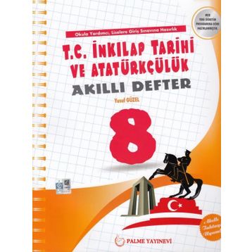 8. Sınıf T.C. İnkılap Tarihi ve Atatürkçülük Akıllı Defter Palme Yayınları
