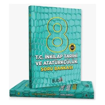 8. Sınıf T.C. İnkılap Tarihi ve Atatürkçülük Soru Bankası-Buga Yayınları