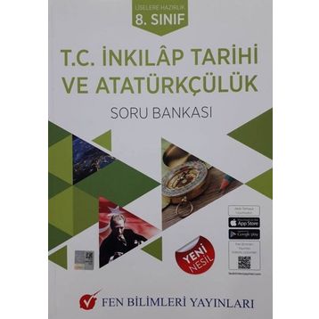 8.Sınıf T.C. İnkılap Tarihi ve Atatürkçülük Soru Bankası Fen Bilimleri Yayınları