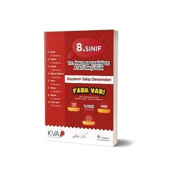 8. Sınıf T.C. İnkılap Tarihi ve Atatürkçülük Yeni Nesil Etkinlikli Fark Var Soru Bankası-Koray Varol Yayınları