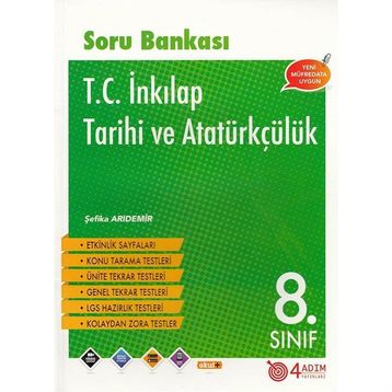 8. Sınıf TC İnkılap Tarihi ve Atatürkçülük Soru Bankası - 4 Adım Yayınları