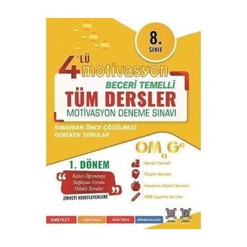 8. Sınıf Tüm Dersler 1. Dönem Motivasyon 4'lü Kamp Denemesi - Omage Yayınları