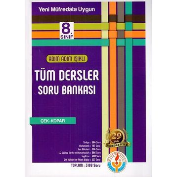 8 Sınıf Tüm Dersler Soru Bankası Adım Adım Işıklı Yayınları
