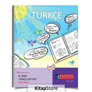 8. Sınıf Türkçe Defteri Pandül Yayınları